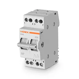 Перемикач навантаження 2п 63А VF-RS-PN263 VIDEX RESIST VIDEX (27906-000)