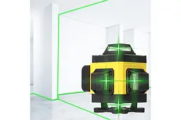 Акумуляторний лазерний нівелір 4D, 16-лінійний LUX з великим LED екраном, Tape-C зарядка (3.7V, 5AH) - мініатюра 3