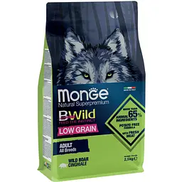 Сухий корм для собак Monge Dog Bwild Low Grain дикий кабан 2.5 кг (8009470011990)