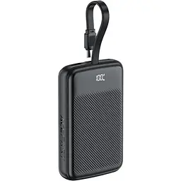 УМБ Acefast 10000mAh 22.5W PD,QC3.0 2xUSB-C,USB-A, with build Type-C cable, M13 Black - мініатюра 3