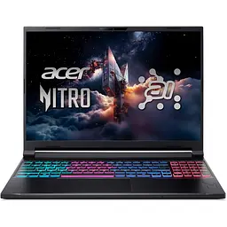 Ноутбук Ігровий ACER Nitro V16S AI ANV16S-61-R5N8, AMD Ryzen AI 7 350 до 5GHz, 16" WUXGA, 32GB, SSD 1TB, NVIDIA GeForce RTX 5060 8GB, Free DOS