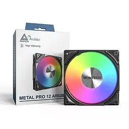 Корпусний вентилятор 120MM METAL PRO 12 ARGB PWM BLACK MONTECH - мініатюра 3