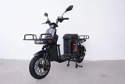 Електроскутер Вантажний з двома великими багажниками Crosser SUPER MAX 1200W | 60V30AH Li-Fe | USB зарядка Чорний - мініатюра 7