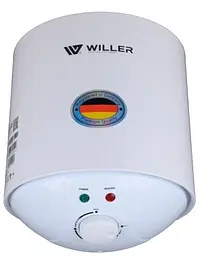 Водонагрівач Willer AEV-06R Palermo, білий, 1500W, 6л, мокрий ТЕН, 1 ТЕН, механічне керування, зовнішній терморегулятор, бак