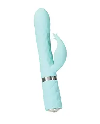 Вибратор Pillow Talk Lively Teal Роскошный с кристаллом Сваровски для точки G, 24х3.7 см бирюзовый