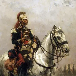 Інтер'єрна картина Кавалерист, Альфонс де Невіль, Alphonse de Neuville, Cavalryman, історія, інтер'єрний декор, 60×43 см (id4193) - мініатюра 4
