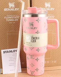 Термокухоль Stanley Quencher H2.0 Tumbler з неіржавкої сталі 1,18 л Soft Pink Monogram KT6007839