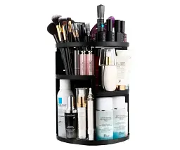 Органайзер для косметики, що обертається 360° Rotation Cosmetic Organizer SX249 чорний пластиковий (lp-90122_378) - мініатюра 2