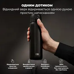 Пляшка для води металева вакуумна ION8 500 мл Vacuum Insulated Black (I8TS500BLK) - мініатюра 3