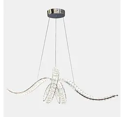 Підвісна кришталева LED-люстра Artlight 568-1000CH хромована з об'ємним вузлом, пультом та регулюванням яскравості - мініатюра 5