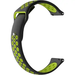 Ремінець DK CDK для Honor MagicWatch 2 42mm 20mm Silicone Sport Band Nike (011906) (black / green)