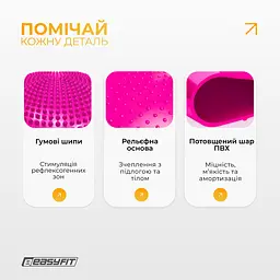 Балансувальна масажна подушка EasyFit Рожевий - мініатюра 4