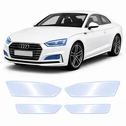 Антигравійна захисна бронеплівка за лекалами для Audi A5 F5 2016-2019 - оптика (фари та ПТФ)