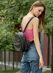Жіночий рюкзак Sambag Brix KQH чорний 29 х 22 х 10 см (11321001) - мініатюра 9