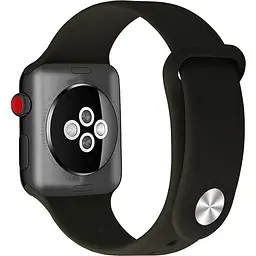 Ремінець Uwatch Silicone Strap for Apple Watch 38/40 mm Dark Olive - мініатюра 2