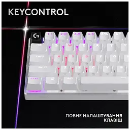 Клавіатура Logitech G Pro X 60 Lightspeed GX Tactile Wireless/Bluetooth UA White (920-011930) - мініатюра 10