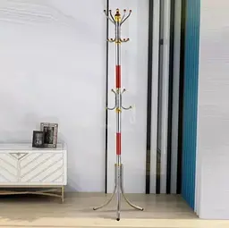 Металева підлогова стійка-вішалка для одягу Coat Rack тринога 16 гачків - мініатюра 4