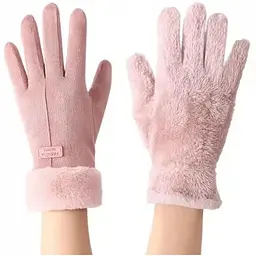 Рукавички жіночі теплі Friend Only Fashion Gloves рожеві - мініатюра 2