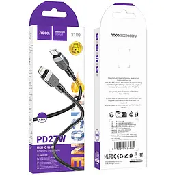 Дата кабель Hoco X109 Energy silicone Type-C to Lightning (3m) Black - мініатюра 2