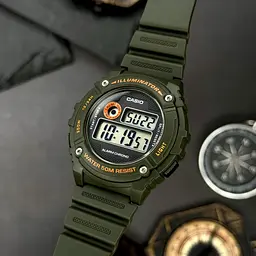 Чоловічий годинник Casio W-216H-3B Темно-Зелений ( AT1141-0120 ) - мініатюра 2