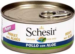 Вологий корм для цуценят Schesir Chicken Aloe Puppy курка з алое 150 г 712639 - мініатюра 2