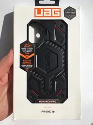 Чохол протиударний UAG Monarch Pro MagSafe для iPhone 16 Carbon Fiber Red 11449311F4242 - мініатюра 4