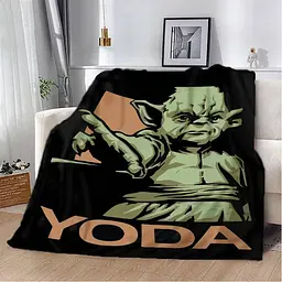 Плед плюшевий на подарунок 3D YODA 160х200 см