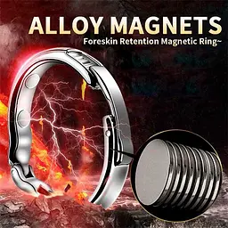 Кільце ерекційне магнітне Alloy з нержавіючої сталі 29-32 мм Сріблясте - мініатюра 4