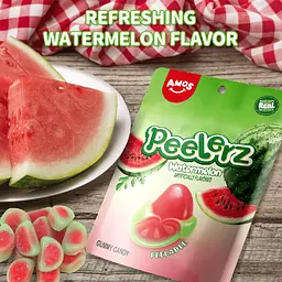 Желейні цукерки Amos Peelerz Peelable Watermelon Gummy Candy 170г - мініатюра 6