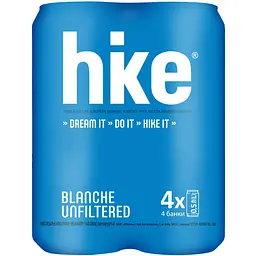 Набір пива Hike Blanche світле 4.9% з/б 4 шт. по 0.5 л (8840505)