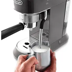 Рожкова кавоварка еспресо Delonghi Dedica Arte EC 885.GY - мініатюра 4