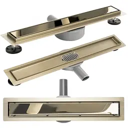 Душовий канал Rea Pure Neo mirror gold pro 100 см REA-G5611