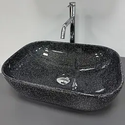 Умивальник VBI Ravenna накладний 46x33 см space black glossy VBI-011234