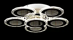 Люстра стельова LED Splendid Ray LK28964/5+1, 138W, хром/білий, сучасний стиль з пультом, димер