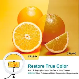 Кільцева USB LED лампа Puluz PKT3062B 11.8" + штатив 1.65 м - мініатюра 3