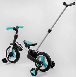 Велосипед-трансформер 56659 Best Trike колеса PU 10”, батьківська ручка, знімні педалі, в коробці (6989228360032) - мініатюра 5