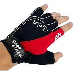 Велорукавиці Good Bike D-Grip короткий палець розмір XL червоні (94507Red-IS) - мініатюра 6