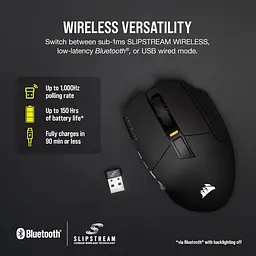 Миша комп'ютерна Corsair MMO Scimitar Elite Wireless (CH-9314311) - мініатюра 5