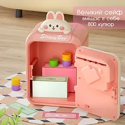Сейф скарбничка дитяча Strong Box Rabbit рожевий - мініатюра 6