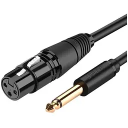 Кабель мультимедійний 6.35mm M to XLR F 2.0m AV131 black Ugreen (20719)