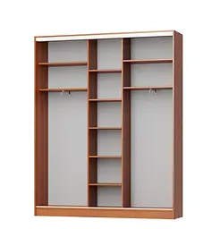 Шафа-купе тридверна MebelStar Стандарт AL 2ДСП/Дзеркало 190x45x240 см Кашемір (MBS-1546) - мініатюра 2