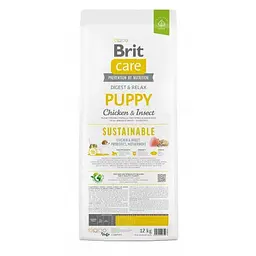 Сухий корм Brit Care Dog Sustainable Puppy для цуценят, з куркою та комахами, 12 кг - мініатюра 4