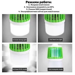 Лампа пастка для комарів знищувач комах Mosquito Killer, Danmenqing Синій 84896 - мініатюра 6