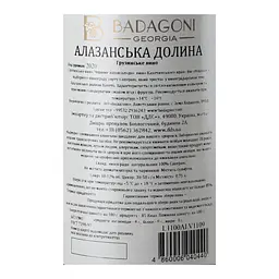 Вино Badagoni Алазанська Долина, червоне, напівсолодке, 0.75 л - мініатюра 5