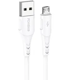 Кабель Foneng X81 USB - micro USB (M/M), 2.1 A, 1 м, White (X81-CA-MU)