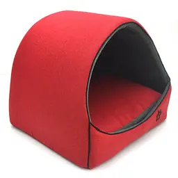 Будка для котів та собак Zoo-hunt Loft №2 42.5х37.5х37.5 см червоно-сіра