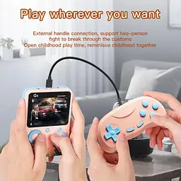 Ігрова ретро приставка 3" LCD 500 ігор з джойстиком UKC G5 Game Box 9214 рожева - мініатюра 7