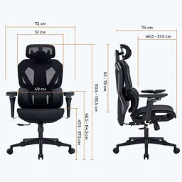 Ігрове крісло GamePro EDGE GC820MB Black (GC820MB) - мініатюра 15
