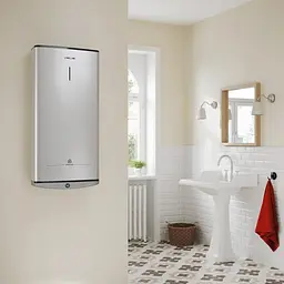 Ariston Водонагрівач електр. плаский слім VELIS TECH 80 EU, 80л, 2*1,5кВт, електронне керування, B, Італія, Сірий - мініатюра 2