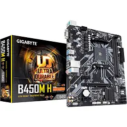Материнська плата Gigabyte B450M H (B450M H) (Socket AM4, AMD B450, Micro-ATX) Б/в - мініатюра 4